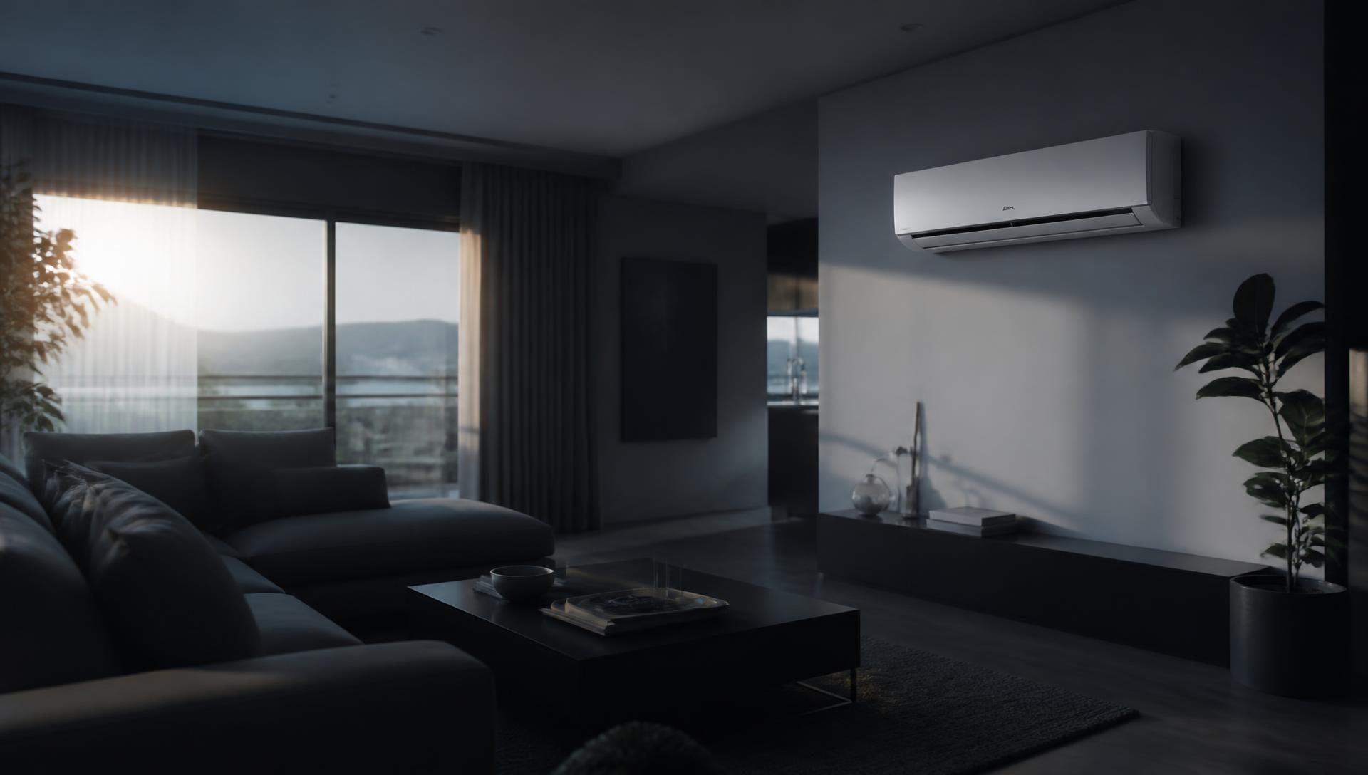 Ambiente residencial com ar-condicionado split higienizado